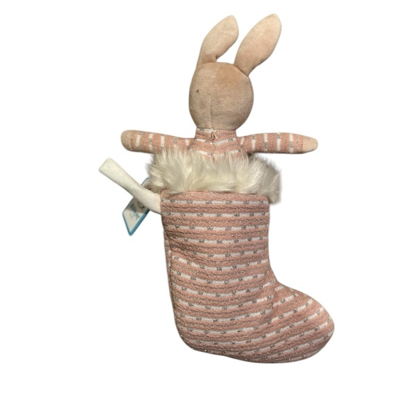 Jellycat Shimmer Large Stocking Pink Bunny 🆕 - Picture 6 of 11